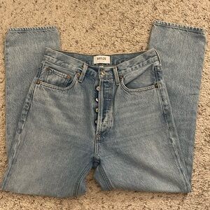Agolde Riley high rise crop blue Jean size: 26